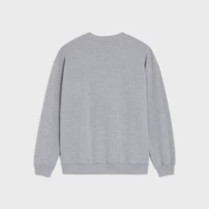 CELINE LOOSE SWEATSHIRT IN COTTON FLEECE GREY