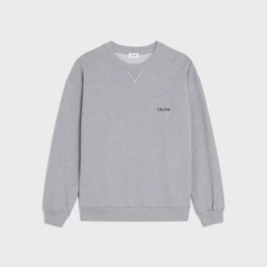 CELINE LOOSE SWEATSHIRT IN COTTON FLEECE GREY