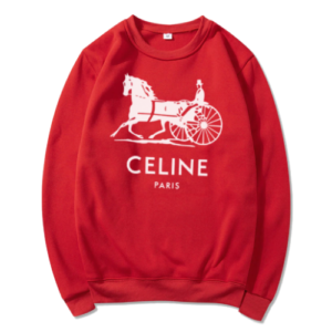 Celine Cotton Cashmere Sulky Red Sweatshirts