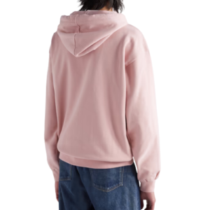 Celine Homme Logo Print Cotton Jersey Hoodie Pink