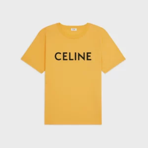 CELINE LOOSE T-SHIRT IN COTTON JERSEY MIMOSA