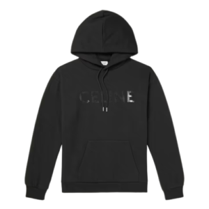 Celine Homme Logo Print Cotton Jersey Hoodies