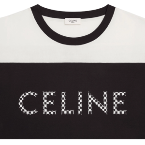 Celine Loose T Shirt in Cotton Jersey With Studs