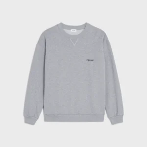 CELINE LOOSE SWEATSHIRT IN COTTON FLEECE GREY