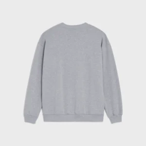 CELINE LOOSE SWEATSHIRT IN COTTON FLEECE GREY