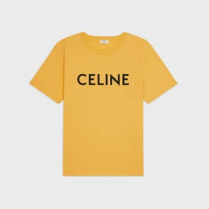 CELINE LOOSE T-SHIRT IN COTTON JERSEY MIMOSA