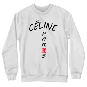 Celine Paris White And Black Logo Sweatshirts